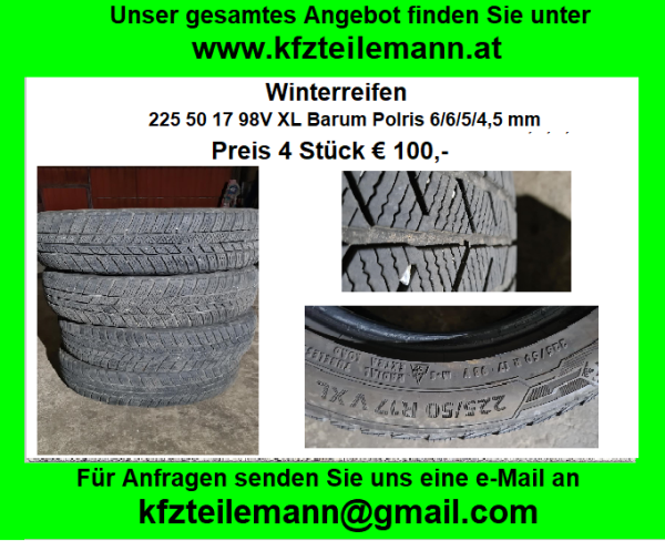 Winterreifen 225 50 17 98V XL Barum Polris